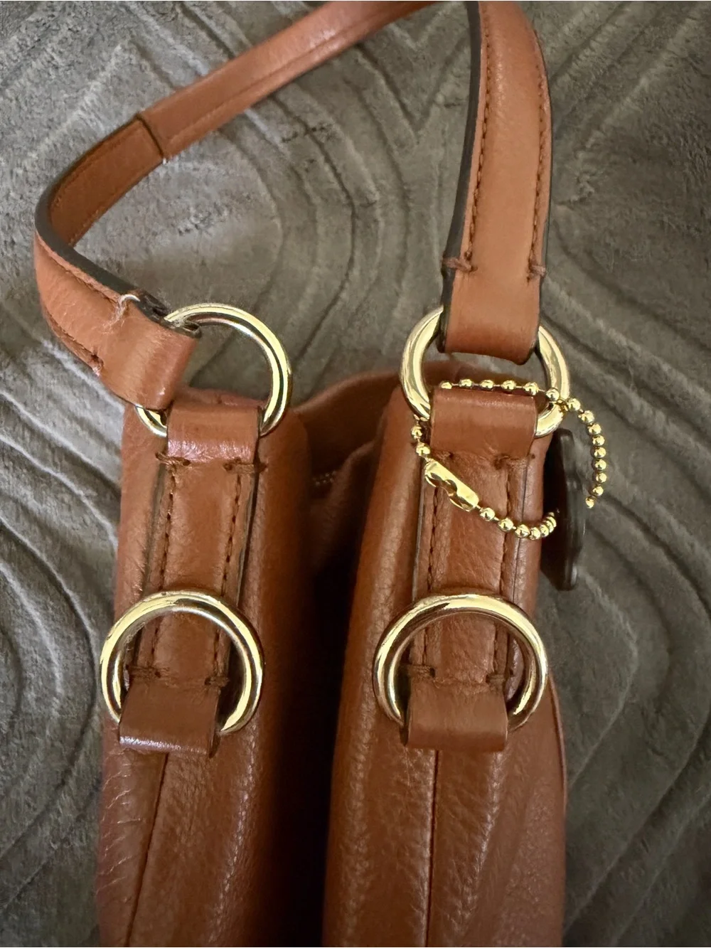 Coach Brown pebbled Leather Madison Isabelle purse